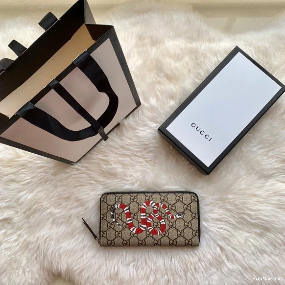 Firstbag ru GUCCI print wallet zip GG Bee around 0804